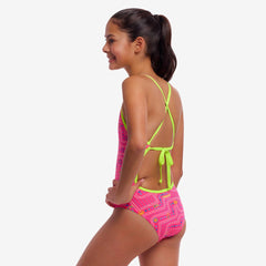 Packed Pink Girl's Tie Me Tight One Piece