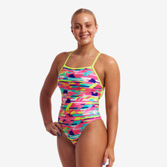 Blurred Babe Ladies Strapped In One Piece