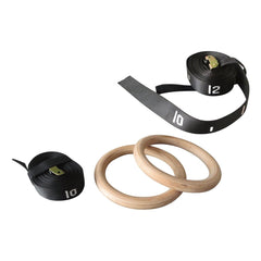 MD Buddy Wooden Gym Rings (Numbered Straps)