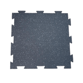 QS Rubber 2'x2'x6mm OD Interlocking Tile Mat- GREY SPECKLE