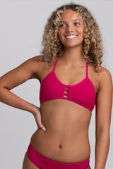 Tomcat Smocked Bikini Top - Dragon Fruit