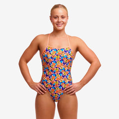 Ladies Tie Me Tight One Piece Killer Flowers