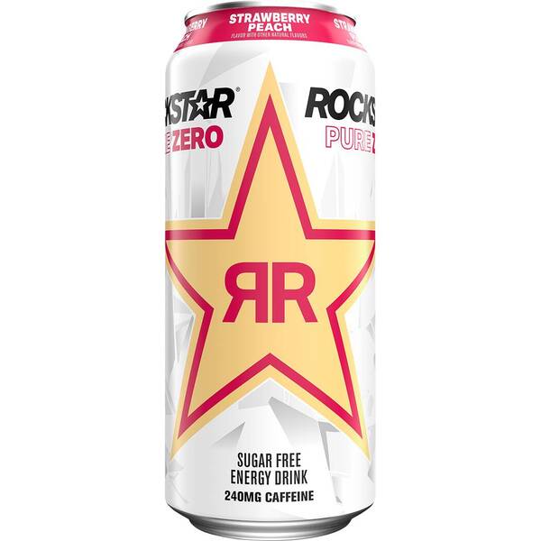 Rockstar Pure Zero Strawberry Peach