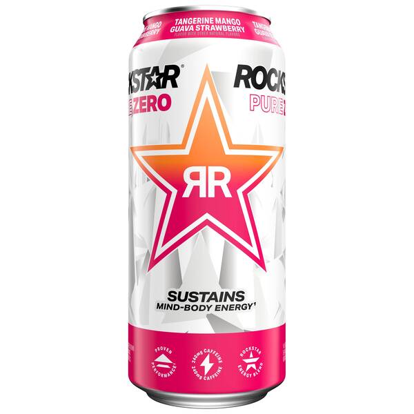 Rockstar Pure Zero Tangerine Mango Guava Strawberry