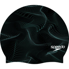 Adult Elastomeric Printed Caps Blue/Green