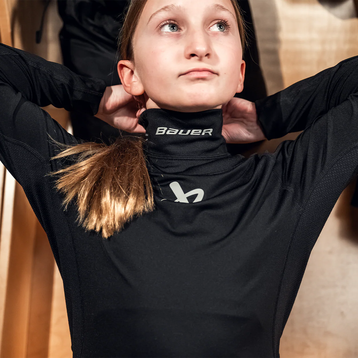 Bauer Neck Protect Youth Long Sleeve Shirt