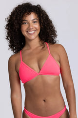 Triangle Bikini Top Hot Pink